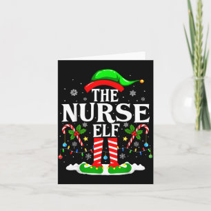 The Nurse Elf Christmas Nursing Funny Rn Christmas Card