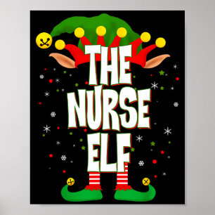 The Nurse Elf Christmas Poster