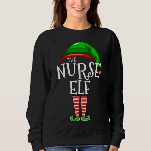 The Nurse Elf Family Matching Group Christmas Gift Sweatshirt