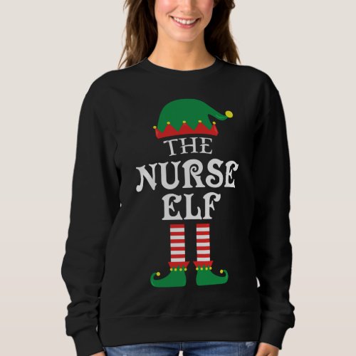 The Nurse ELF Matching Family Group Christmas Paja Sweatshirt