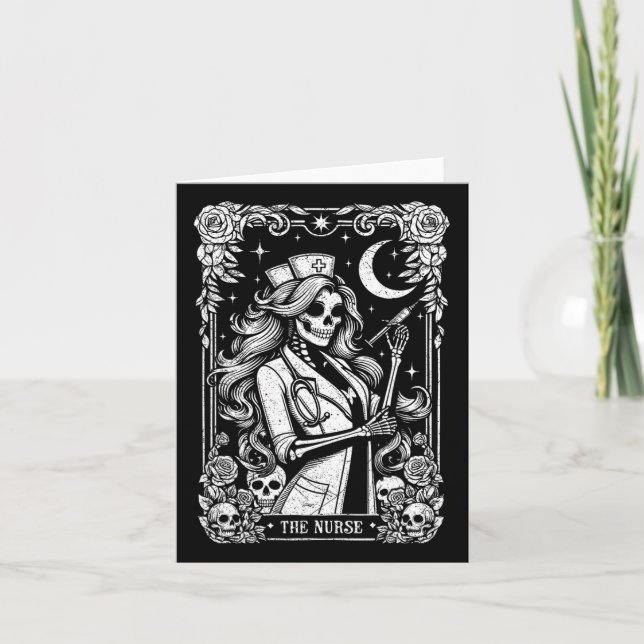 The Nurse Skeleton Tarot Card Funny Nursing Nurse  (Front)