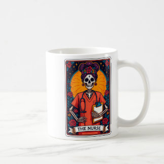 The Nurse Skeleton Tarot Card Funny Nursing Nurse  Coffee Mug