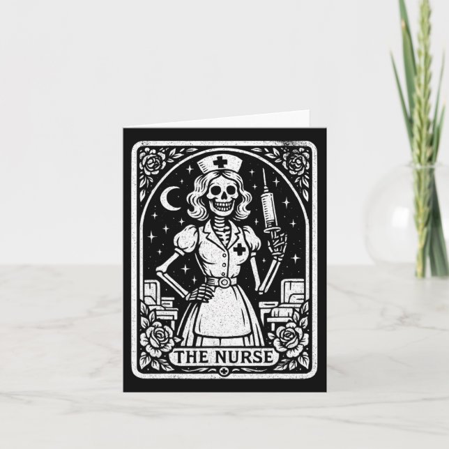 The Nurse Skeleton Tarot Card Funny Nursing Rn Lpn (Front)
