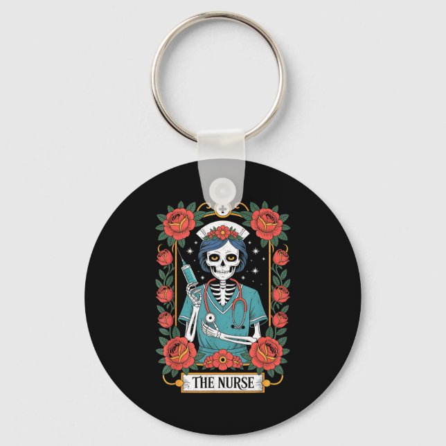 The Nurse Tarot Card  Keychain (Front)