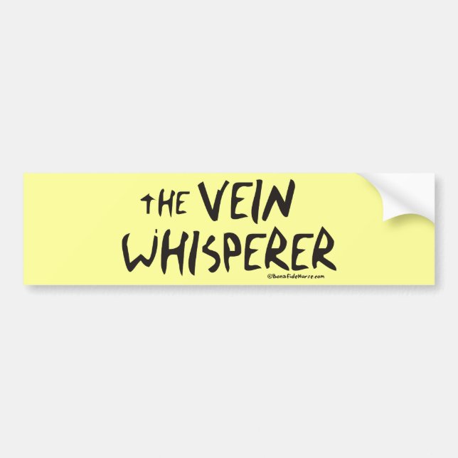 The Nurse Vein Whisperer Bumper Sticker (Front)