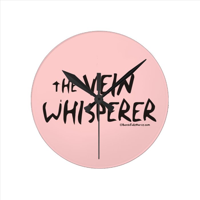 The Nurse Vein Whisperer Round Wall Clock