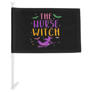 The Nurse Witch Halloween Classic T-Shirt Car Flag