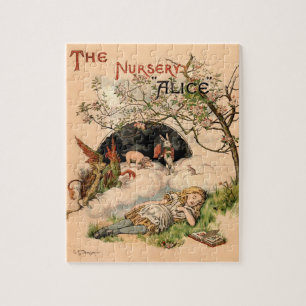 The Nursery Alice 1890 Vintage Wonderland Cover Jigsaw Puzzle