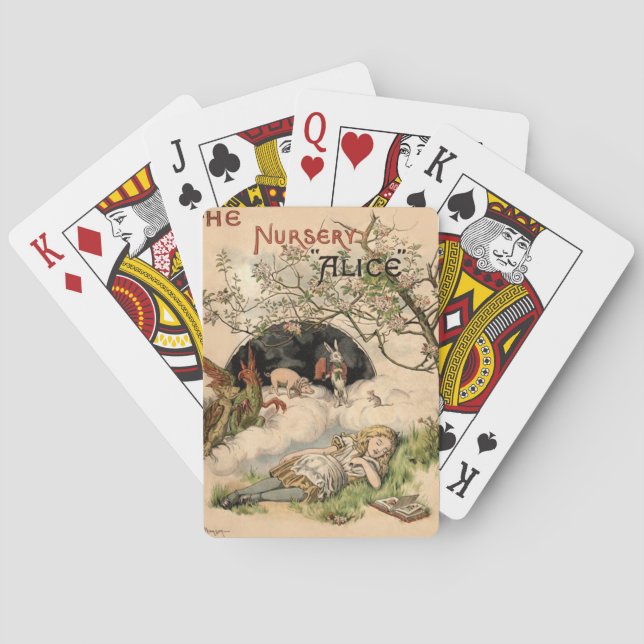 The Nursery Alice 1890 Vintage Wonderland Cover Poker Cards (Back)