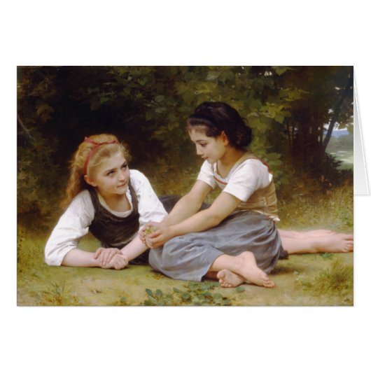 The Nut Gatherers by Bouguereau Cards (Front Horizontal)
