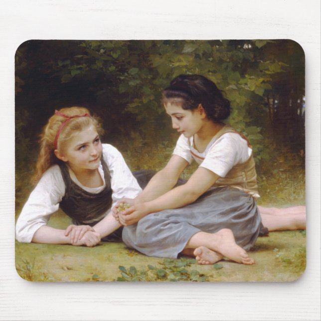 The Nut Gatherers by W.A. Bouguereau Mouse Pad (Front)