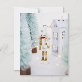 The Nutcracker at winter environment Holiday Card