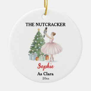 The Nutcracker Ballerina Custom Name & Role Ceramic Ornament