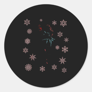 The Nutcracker Ballet And Clara Ballerina Christma Classic Round Sticker