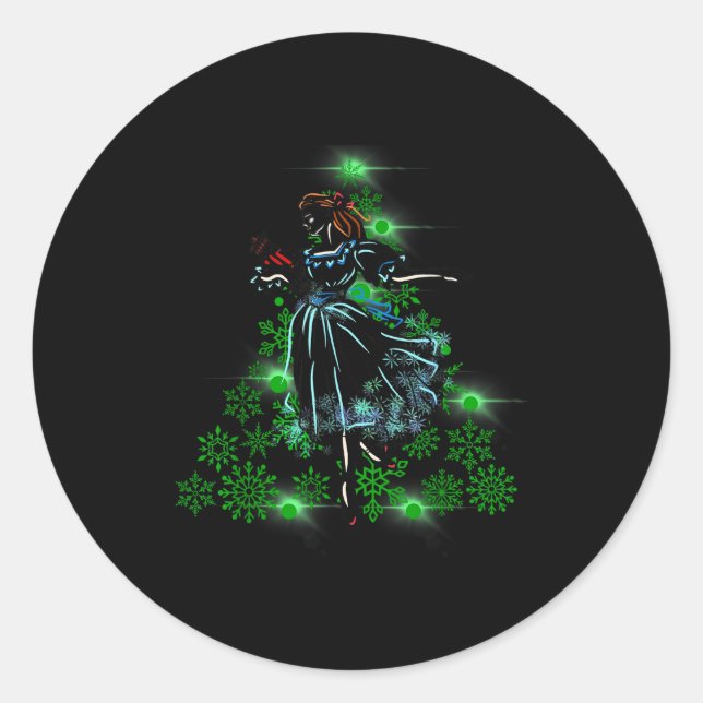 The Nutcracker Ballet And Clara Marie Christmas Tr Classic Round Sticker (Front)