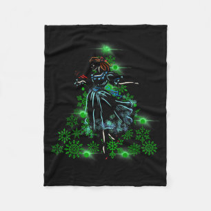 The Nutcracker Ballet And Clara Marie Christmas Tr Fleece Blanket