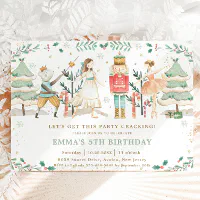 The Nutcracker Ballet Christmas Birthday Party Invitation