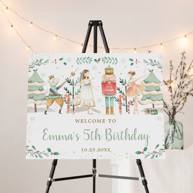 The Nutcracker Ballet Christmas Birthday Welcome  Foam Board (In Situ (Stand))