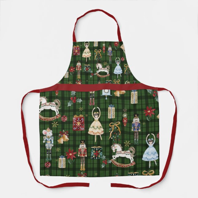 The Nutcracker Ballet Festive Christmas Baking Apron (Front)