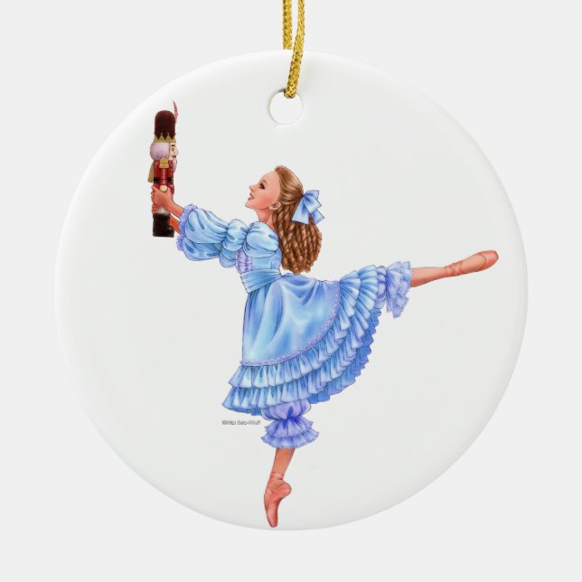 The Nutcracker Ballet Keepsake Ornament with Clara (Front)