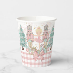 The Nutcracker Ballet Pastel Pink Christmas Blonde Paper Cups