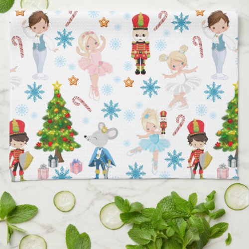 The Nutcracker Characters Clara Winter Christmas Kitchen Towel