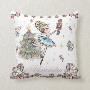 The Nutcracker Christmas Ballet Dance Girl Decor Throw Pillow