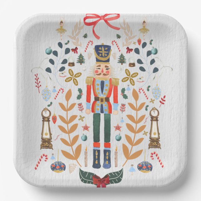 The Nutcracker Christmas Ballet  Paper Plates (Front)