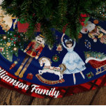 The Nutcracker Christmas Ballet Vintage Watercolor Brushed Polyester Tree Skirt<br><div class="desc">Add a touch of holiday magic to your Christmas decor with this enchanting Nutcracker Ballet Christmas Tree Skirt! Featuring classic characters like the Nutcracker soldiers, the Mouse King, Sugarplum Fairies, and Clara, this vintage-inspired design brings the beloved ballet to life beneath your tree. Crafted with a red plaid outer edge,...</div>