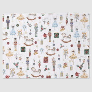The Nutcracker Christmas Ballet Vintage Watercolor Tissue Paper