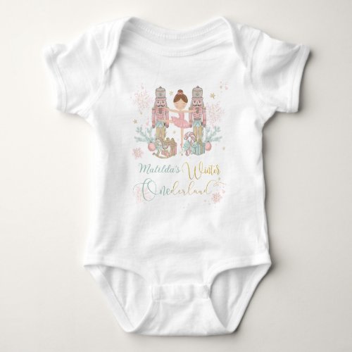 The Nutcracker Christmas Ballet Winter Onederland  Baby Bodysuit