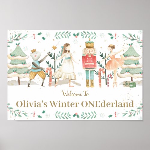 The Nutcracker Christmas Birthday Backdrop Welcome Poster