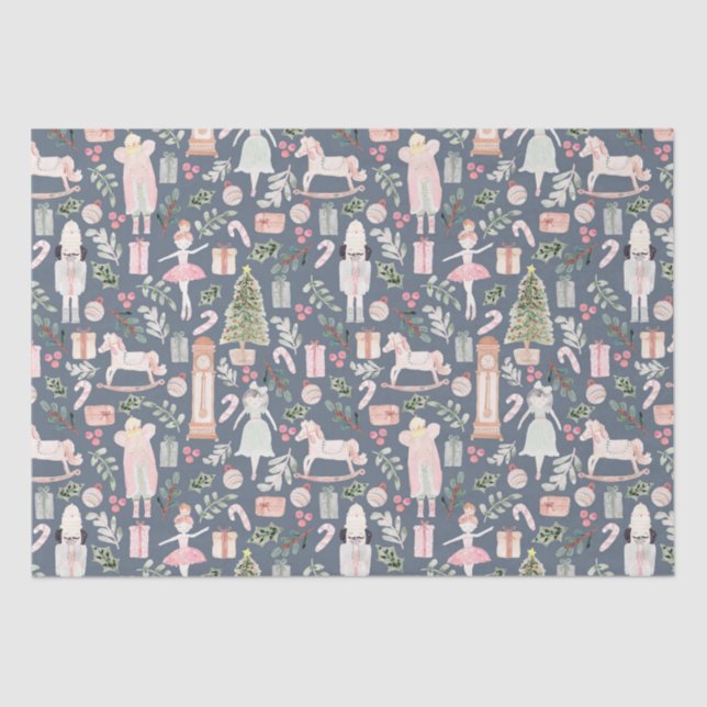 The nutcracker Christmas holiday Tissue Paper (Front)