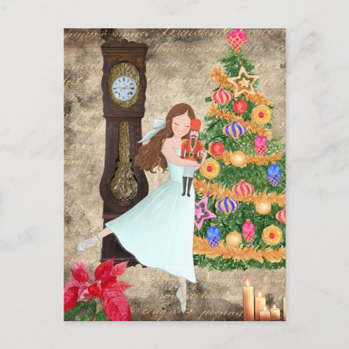 The Nutcracker Claire and The Nutcracker Christmas Holiday Postcard