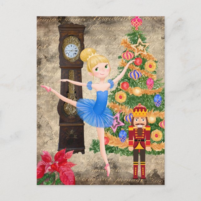 The Nutcracker Clara Act I Christmas Eve Holiday Postcard (Front)