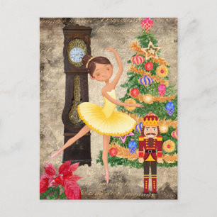 The Nutcracker Clara Act I Christmas Eve Holiday Postcard