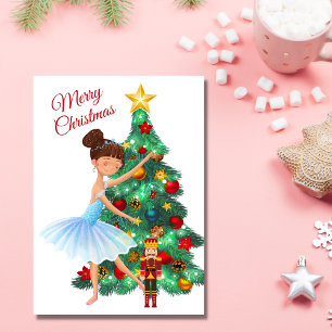 The Nutcracker Clara Ballerina Christmas Ballet Holiday Card