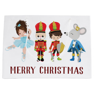 The Nutcracker Clara, Mouse King, Ballet Christmas Large Gift Bag
