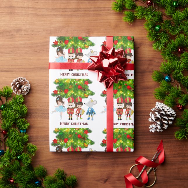 The Nutcracker, Clara, Mouse King Ballet Christmas Wrapping Paper (Holiday Gift)