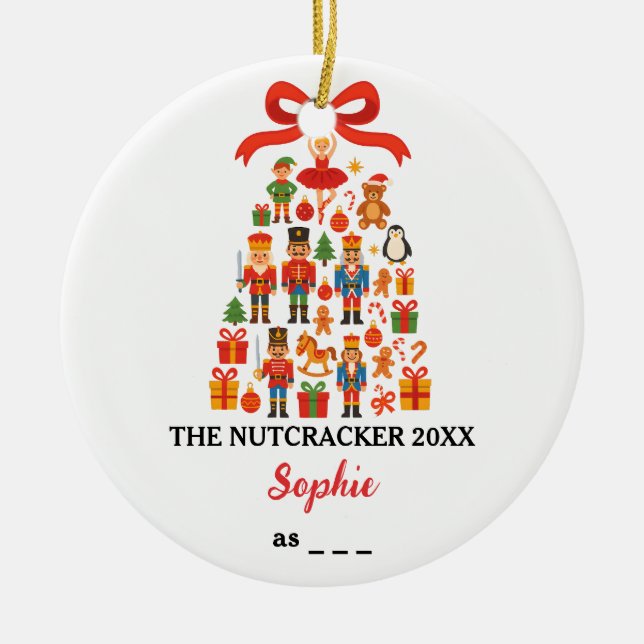 The Nutcracker Custom Ballet Role Christmas Ceramic Ornament (Front)