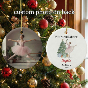 The Nutcracker Custom Name & Photo Ballet Keepsake Ceramic Ornament