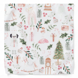 The Nutcracker Holiday Watercolor Bandana