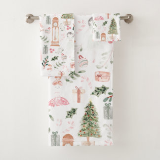 The Nutcracker Holiday Watercolor Bath Towel Set