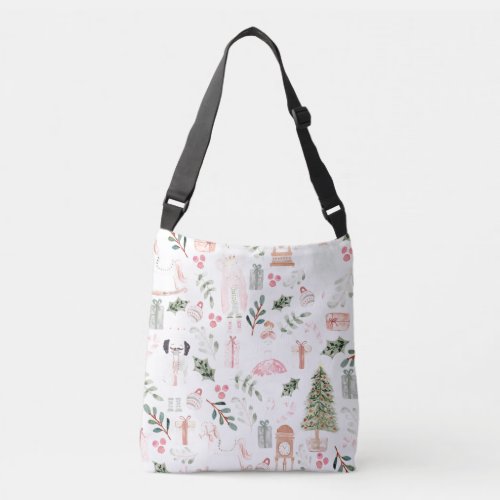 The Nutcracker Holiday Watercolor Crossbody Bag