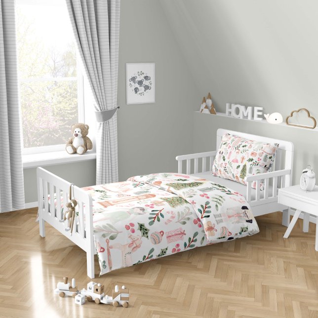 The Nutcracker Holiday Watercolor Duvet Cover (The nutcrack holiday pattern design for kids bedroom)