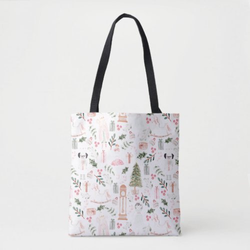 The Nutcracker Holiday Watercolor Tote Bag