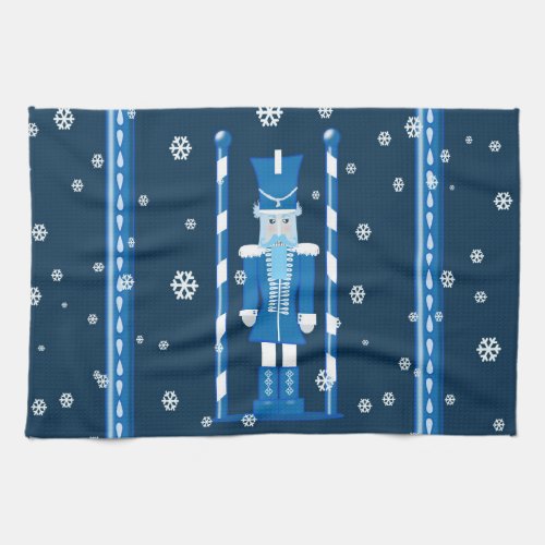 The Nutcracker in Blue Kitchen Towel