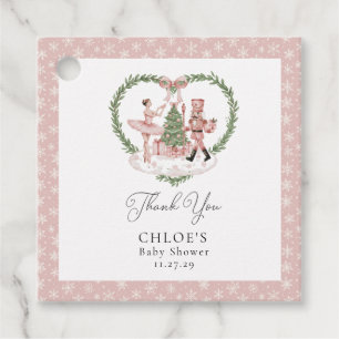 The Nutcracker Little Sugarplum Girl Baby Shower Favor Tags