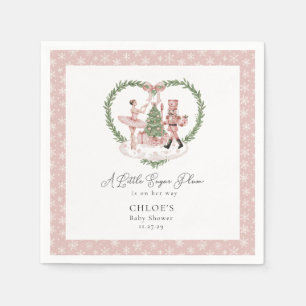 The Nutcracker Little Sugarplum Girl Baby Shower Napkins