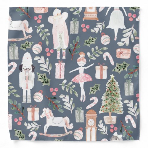 The Nutcracker modern watercolor Bandana